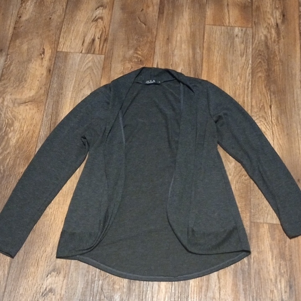 Women's Gray Open Front JKLA California Cardigan Sweater Size M